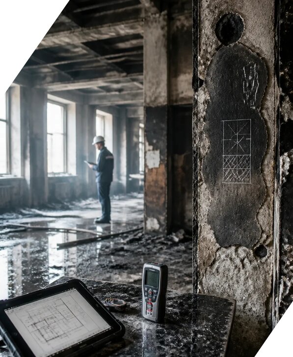 Обследование зданий после пожара в Междуреченске от 15158 р. | ЭкспертизаРоссия